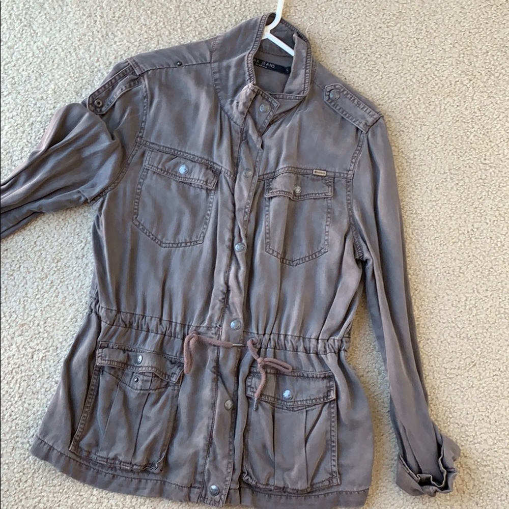 Grey Denim Utility Jacket